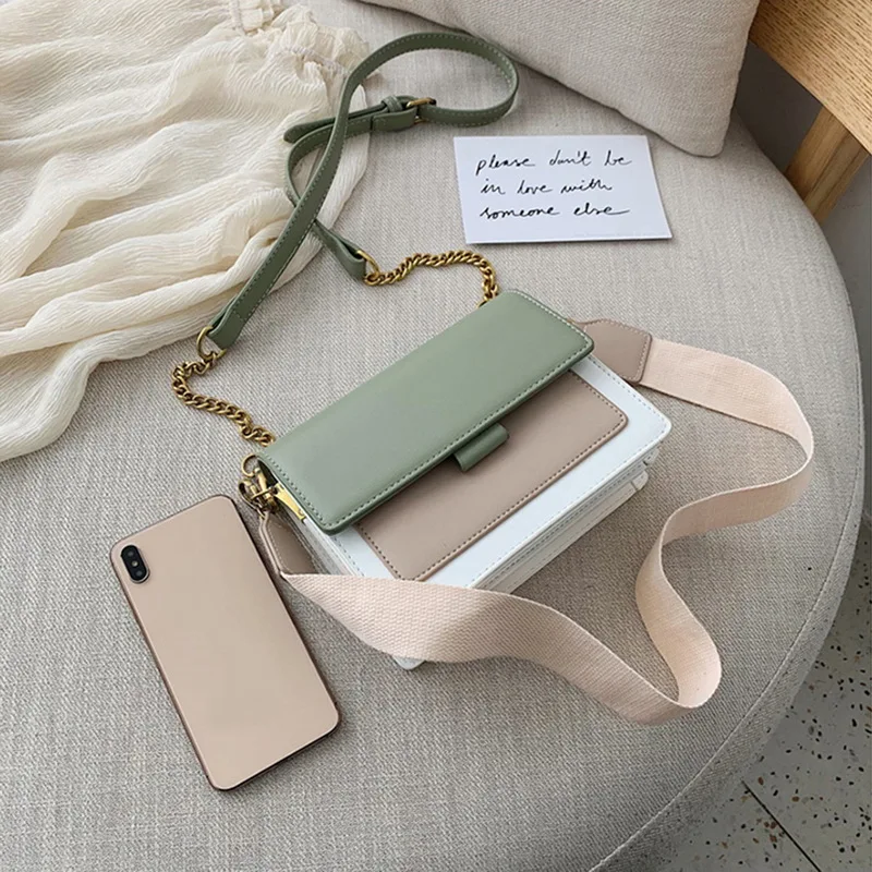 women bag Women's handbag single shoulder adjustable crossbody strap metal small square bolso mujer | Багаж и сумки