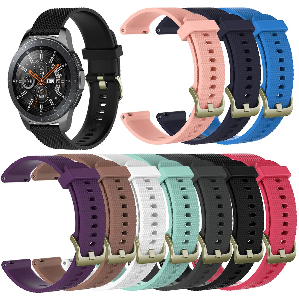 Силиконовый ремешок для часов Samsung Galaxy Watch 46 мм SM R800 Huami amazfit 2 stratos LG W100 W110 W150 смарт