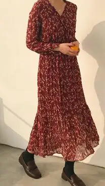 dress Корейский шикарный стиль Круглая горловина вязаные свитеры женские свободные однотонные Для женщин свитера и пуловеры(B8382 - Цвет: dress