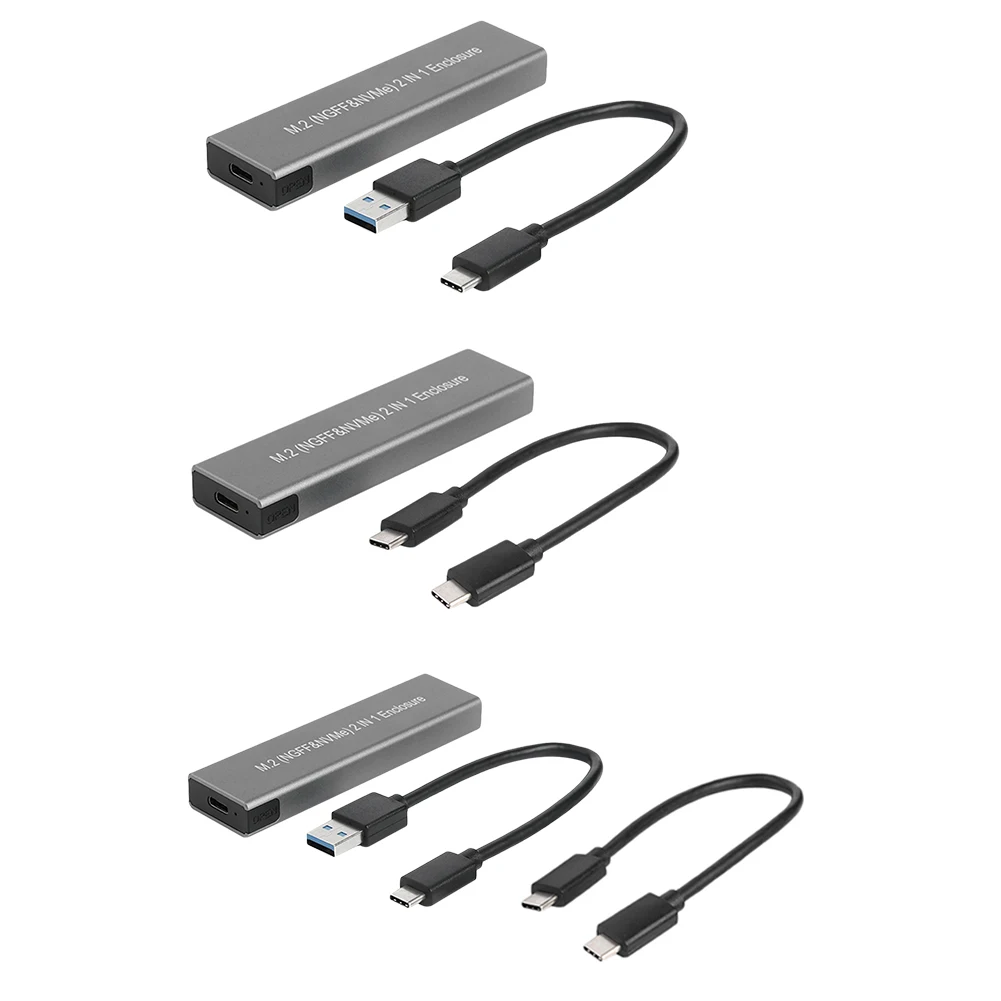 

USB Type C M.2 SSD External Enclosure Box NVME PCIE NGFF SATA M/B Key Hard Drive Disk Mobile Case For Bitcoin Miner Mining