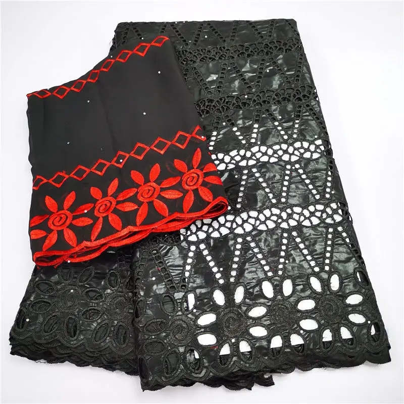 

2yards Swiss voile lace fabric+5yards Bazin riche Brode embroidery african 100% cotton lace fabrics Swiss voile lace for woman