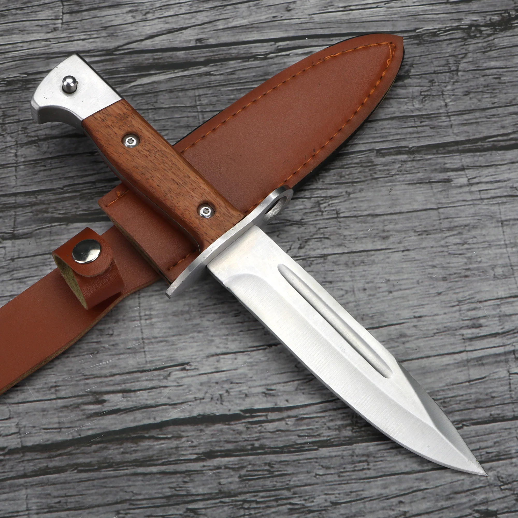 

Camping Knife Outdoor Self-defense Survival Fixed Blade Knives Stainless Steel High Hardness Straight Knife for Hiking Hunting