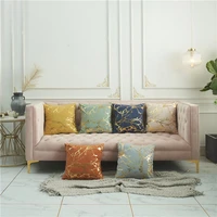 1pc simple branch geometric bronzing home decor lamb wool pillowcase car sofa cushion cover pillow case