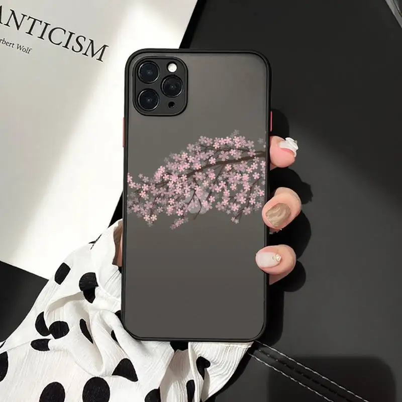 

Cherry Blossom Tree Phone Case matte transparent For iphone 7 8 11 12 plus mini x xs xr pro max cover