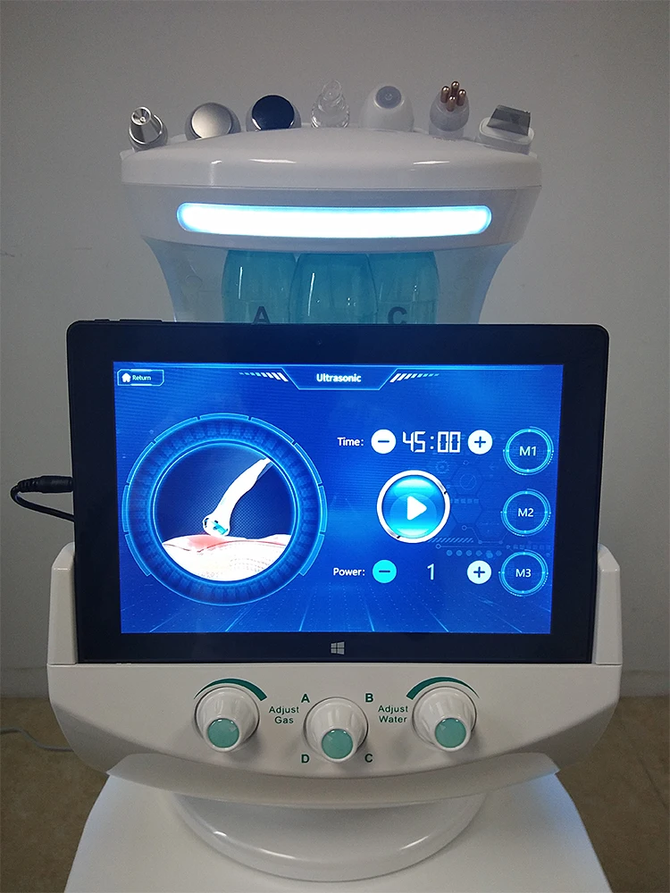 

7 in 1 Ultrasonic Deep Cleansing Water Dermabrasion Hydrafacial Machine Skin Analyzer