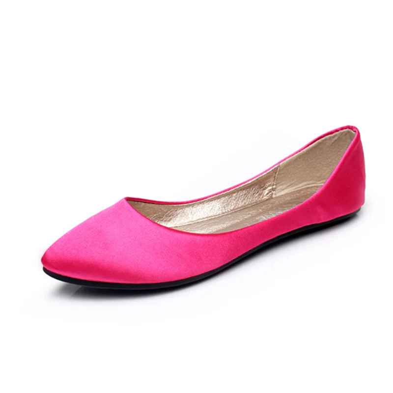 Лидер продаж Zapatos Mujer Новинка 2016 года Простые Шелковые атласные туфли с острым