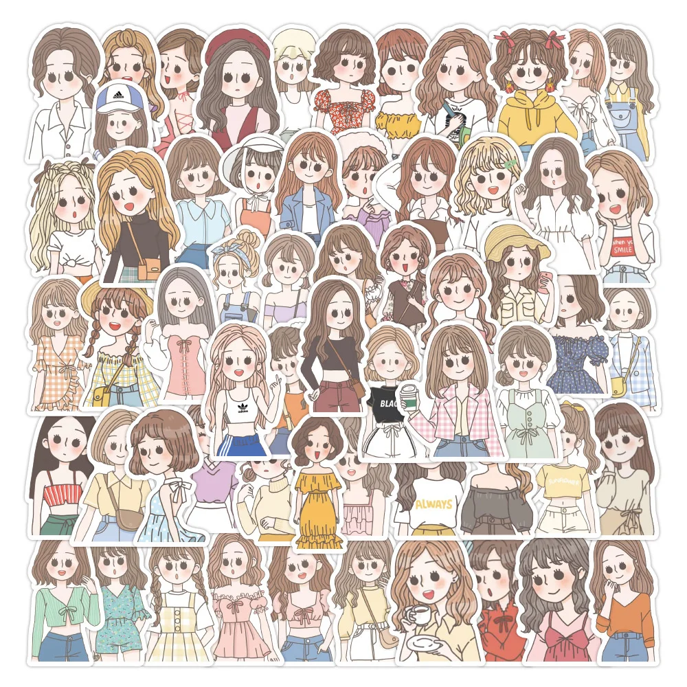 

50 шт., стикеры в виде граффити для девочек