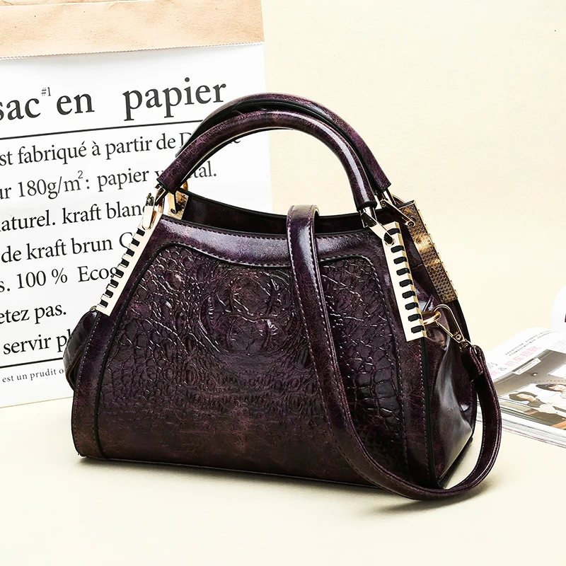 Gykaeo New Luxury Handbags Women Bags Designer Fashion Crocodile Pattern Shoulder Bag Ladies Party Messenger Bags Bolsa Feminina