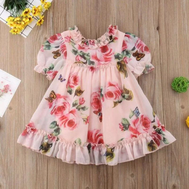

Flower Girl Dresses Kids Dress for Girls 2 Year Old Baby Girl Clothes Sakura Pink Clothing Beautiful Cute Gift Summer Cool Skirt