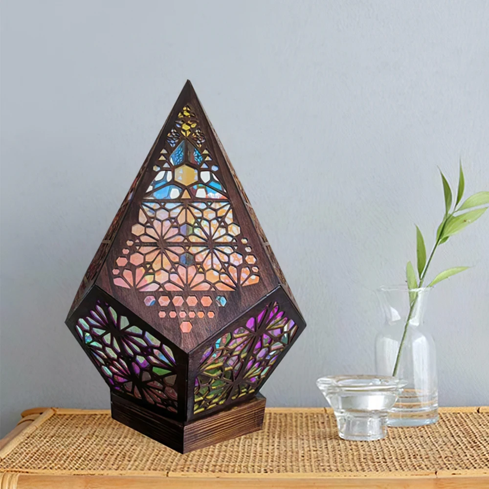 Bohemian Table Decoration Lamps Indoor Lighting Colorful Mosaic Atmosphere Projector Night Light For Room Decor Dropshipping | Лампы и