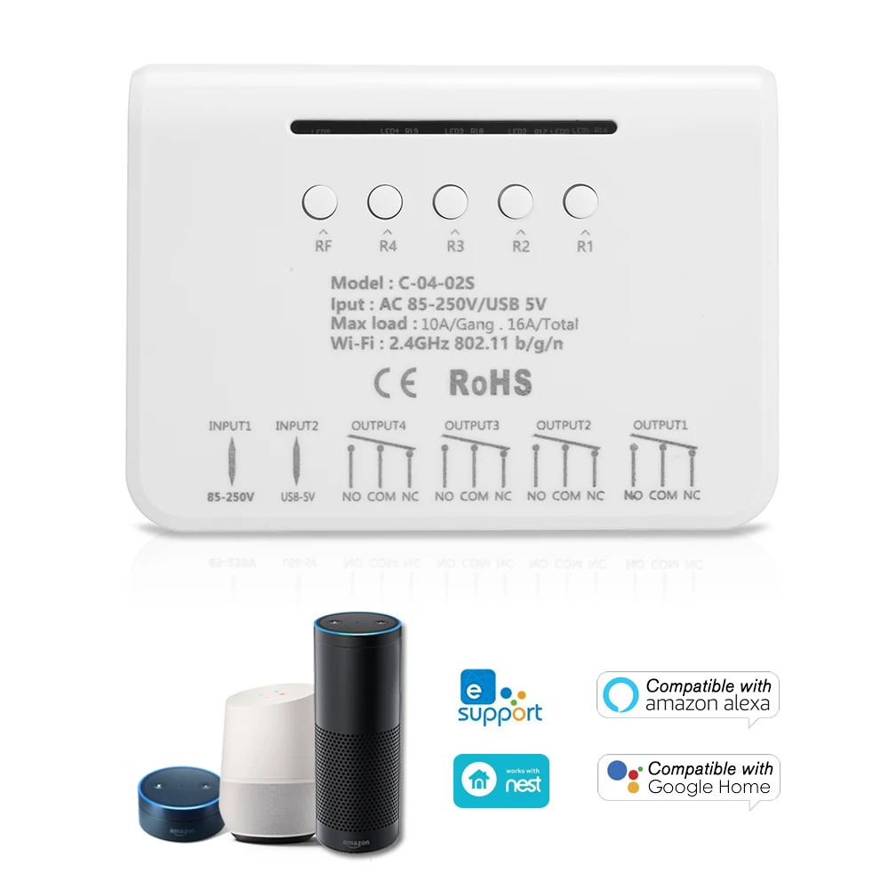 EWeLink Smart Wifi переключатель 4 банды универсальный беспроводной светильник 433 МГц RF