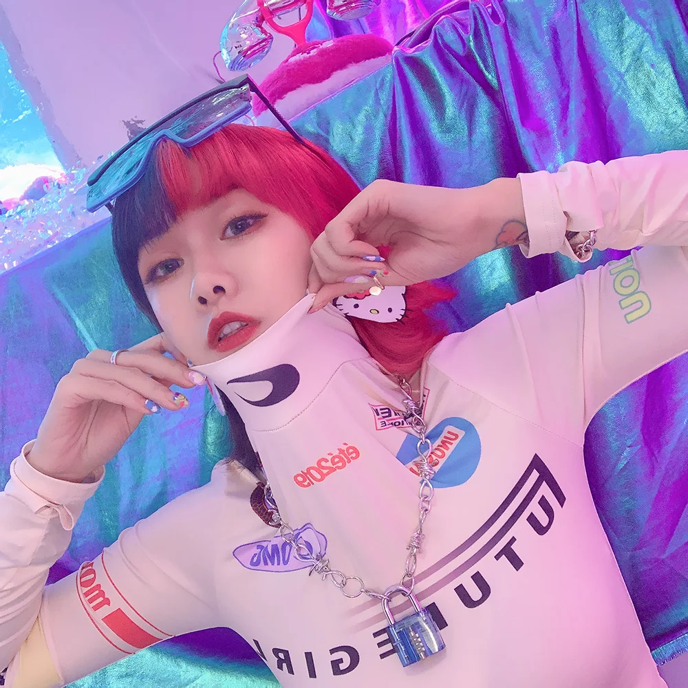Эксклюзивный harajuku unif стиль нержавеющая сталь Сердце itgirl чокер с бусинами colar для женщин милое ожерелье в панк-стиле Collares Mujer