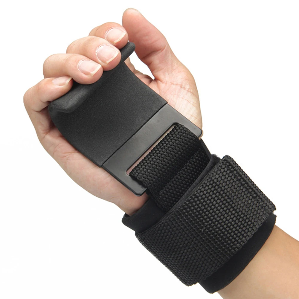 

2PCS Weight Lifting Hooks Hand-Bar Wrist Straps Gym Fitness Hook weight Strap Pull-Ups Power Lifting Gloves For Weight Training