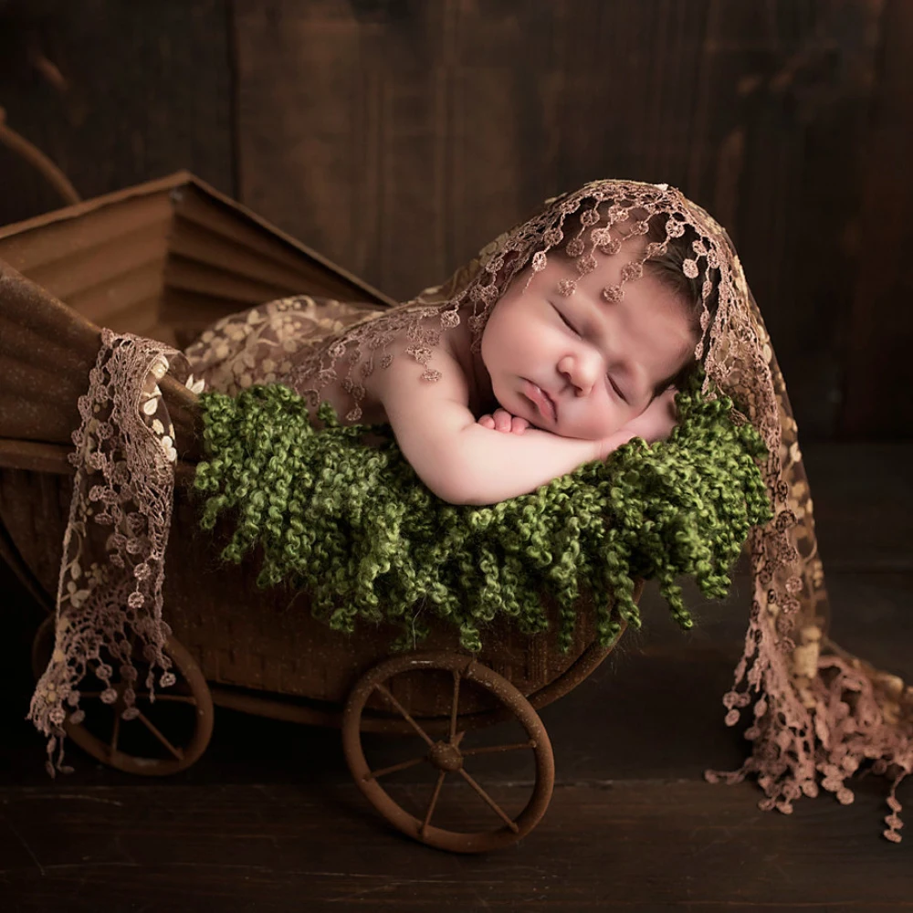 Tassels Lace Wrap For Newborn Photography Props Baby Girl Photo Shoot Accessories Flokati Fotografia Photoshoot Studio | Детская одежда