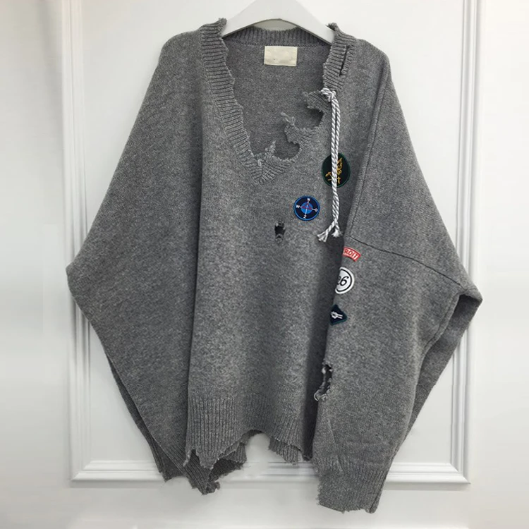 

Fashionable new style fat mm large autumn and winter Pullover loose cover belly show thin sweater