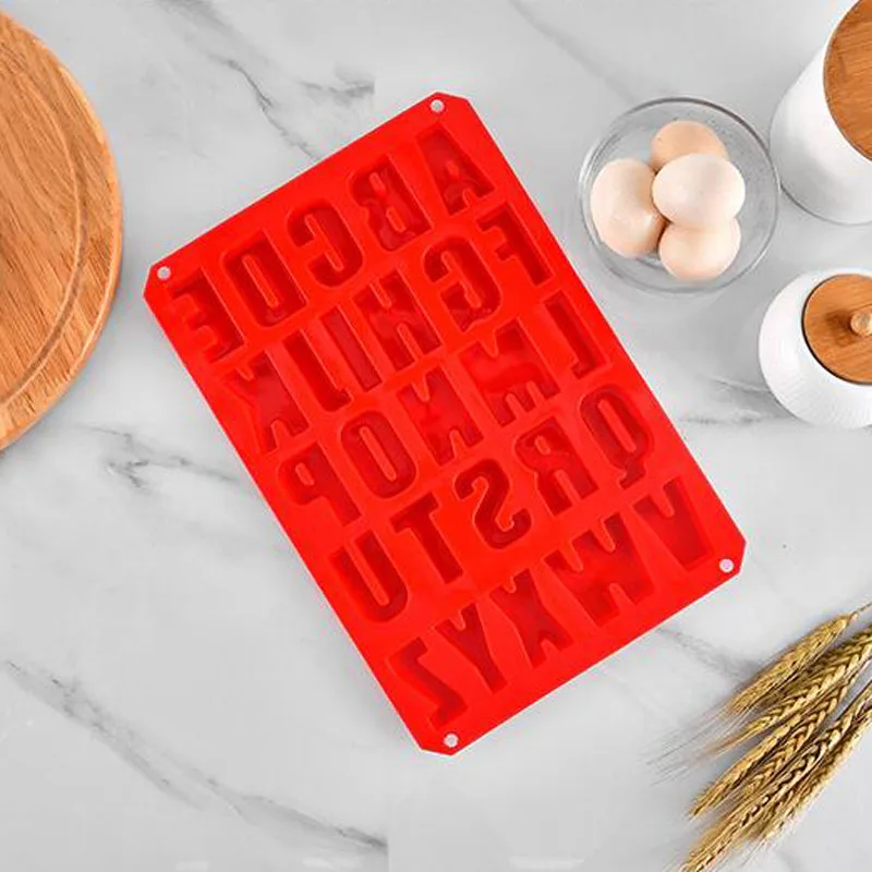 

DIY Silicone Alphabet Ice Chocolate 26 Letters Mould Cake Jelly Cupcake Baking Mold Pastry Kitchen Accessories Home Decoration