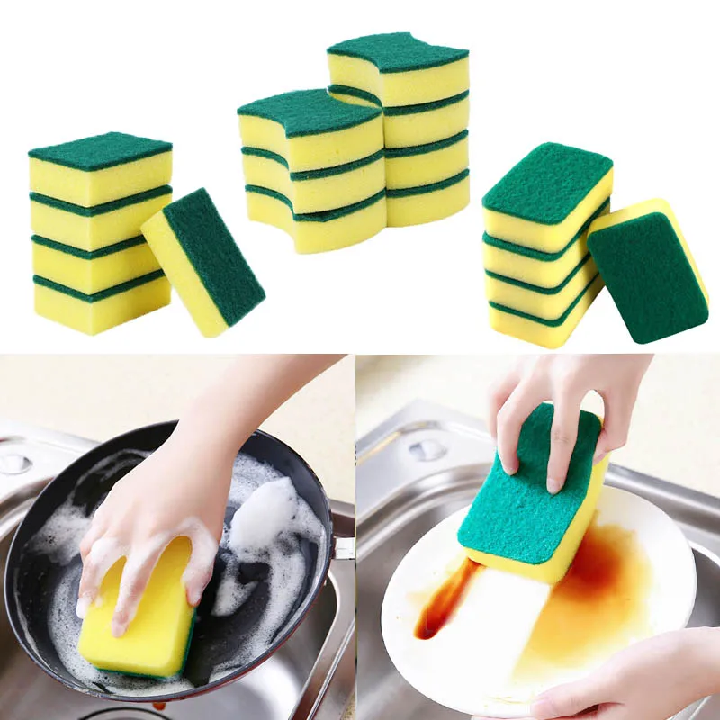 

5PCS Dishwashing Sponge Utensils For Kitchen Household Goods Gadgets Accessories Convenience Supplies Cleaning Nano Clean Cloth