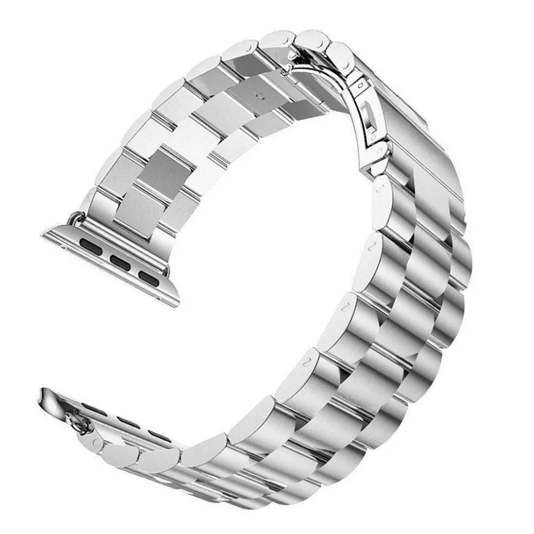 silver Нержавеющая сталь ремешок для наручных часов Apple Watch, 42 мм, 38 мм, версия 1/2/3/4(мы продаем только ремешок для часов браслет для наручных часов iWatch серии 4 5 - Цвет ремешка: silver