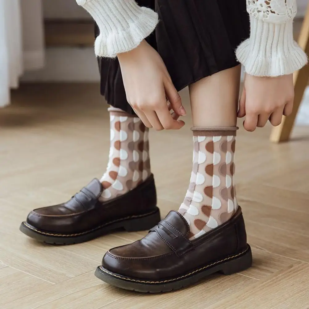 

Женские повседневные носки SANWOOD, модные длинные тонкие воздухопроницаемые прозрачные носки цвета хаки для девушек и женщин на весну