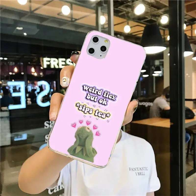YJZFDYRM Kermit The Frog Meme DIY Роскошный чехол для телефона iPhone 11 pro XS MAX 8 7 6 6S Plus X 5S SE 2020 XR