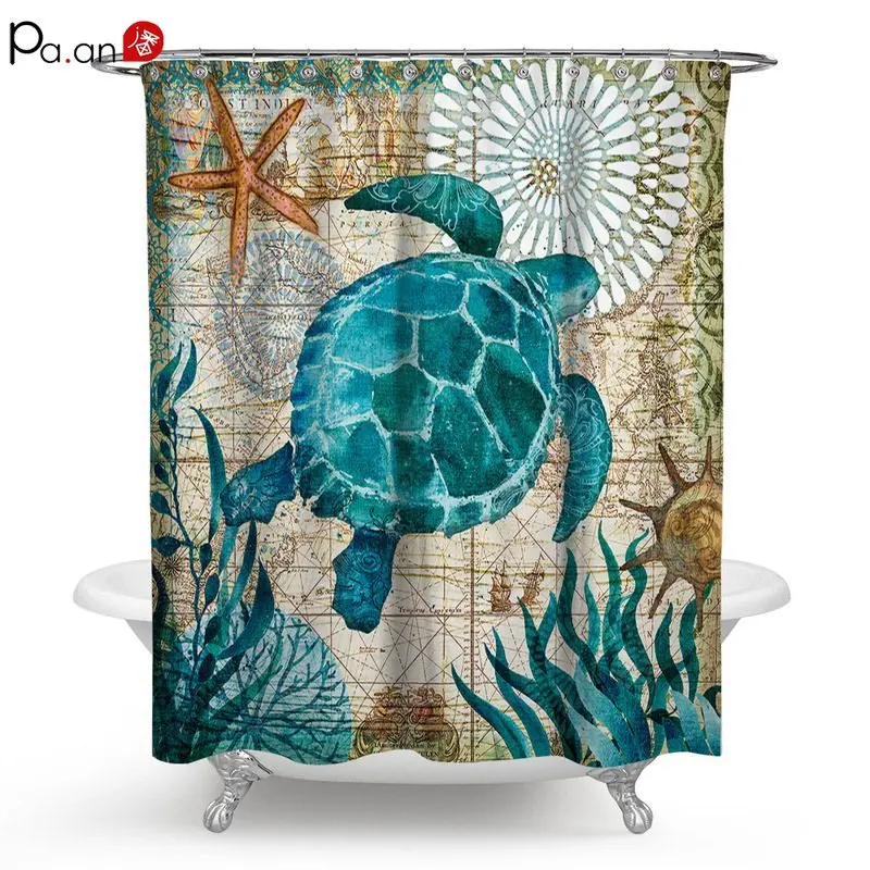 Занавеска для душа Pa.an с цифровым принтом декоративная Штора ванной комнаты