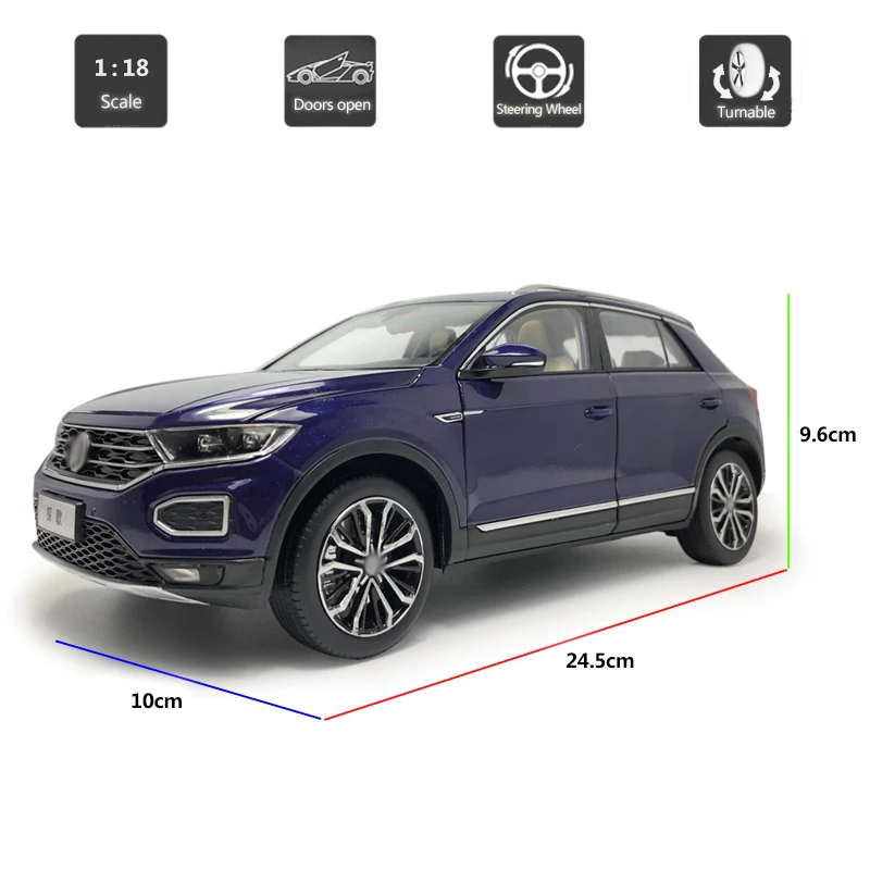 HOMMAT моделирования 1/18 весы T ROC SUV внедорожный металлического сплава Модель