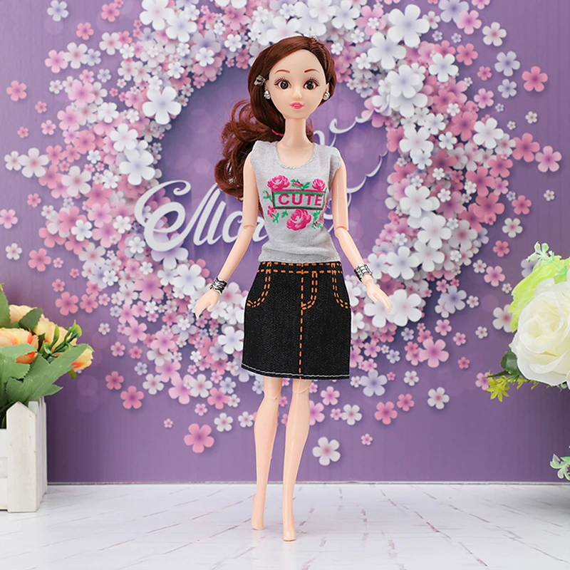 

Ручной работы Одинаковая одежда длинные джинсы штаны на каждый день повседневная одежда аксессуары подарок для Кукла мультфильм милый рис...