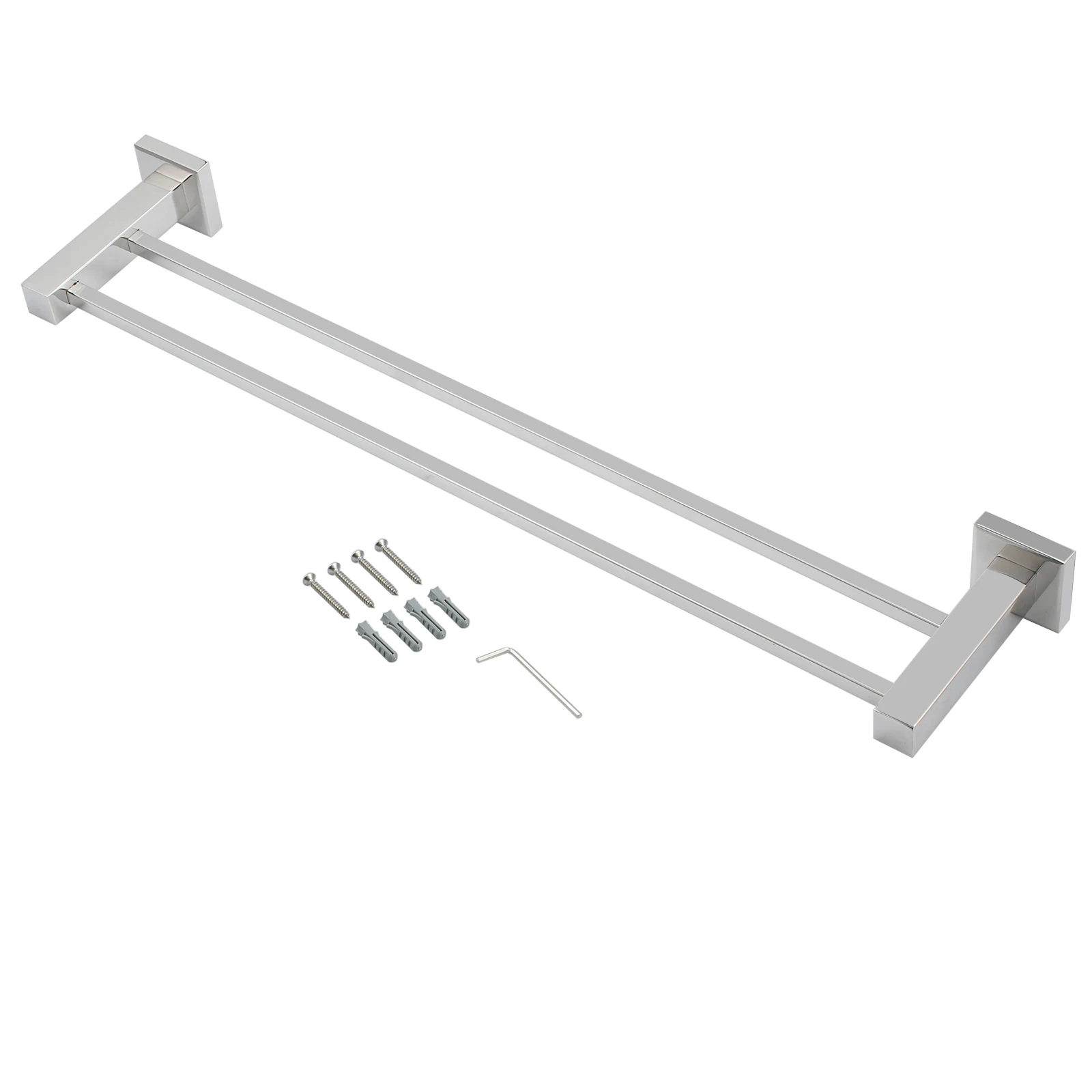 TANiCE Нержавеющая сталь двойной полотенцесушитель для ванной комнаты квадратный 2