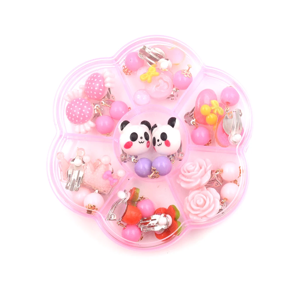 7 пар детских ювелирных изделий для маленьких девочек детские милые животные