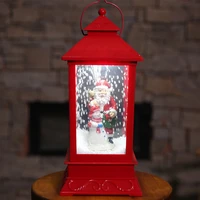 home abs music box snow globe christmas decoration led light lightweight kid gift festival party outdoor holiday ornaments
