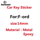 Для KD VVDI дистанционный 25 шт. 14 мм фотолюминесцентный эпоксидный Кристалл эмблема логотип для Ford Edge Focus дистанционный эмблема значок