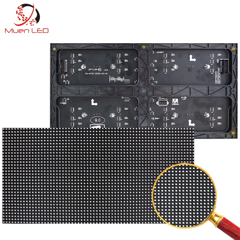 P6 Indoor LED Display Module 1 / 8Scan 192x96mm
