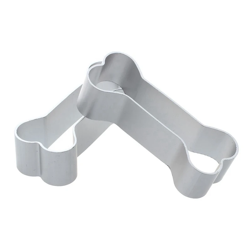 2 Pcs Dog Bone Silver Stainless Steel Baking Cookie Cutter & 1 Number Cookies Stamp Letters Cake Blue Mold |
