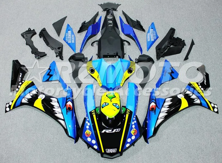 4 подарки Новый ABS литьевая форма обтекатели комплект подходит для YAMAHA YZFR1 2015 2016 2017