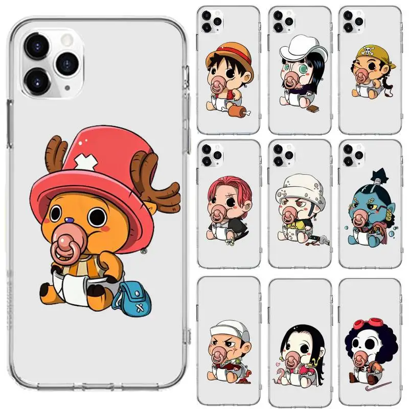 

anime cute funny luffy Phone Case Transparent for iPhone 6 7 8 11 12 s mini pro X XS XR MAX Plus cover funda shell