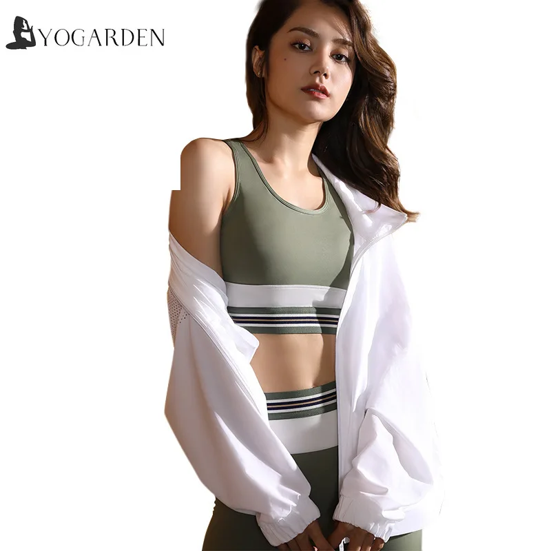 

2 Pieces Yoga Set for Woman Sportswear Fitness Crop Top and High Waist Leggings Workout Suit Tight Running Sports Bra Tracksuit