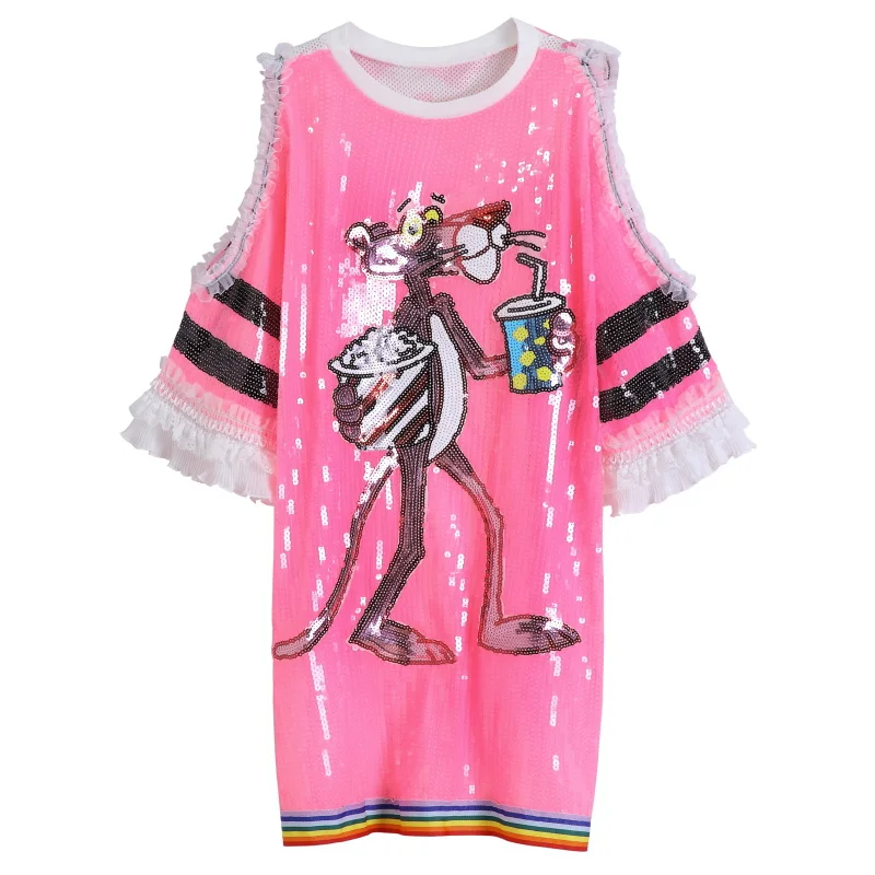 2021 летнее женское кружевное платье с блестками | Женская одежда