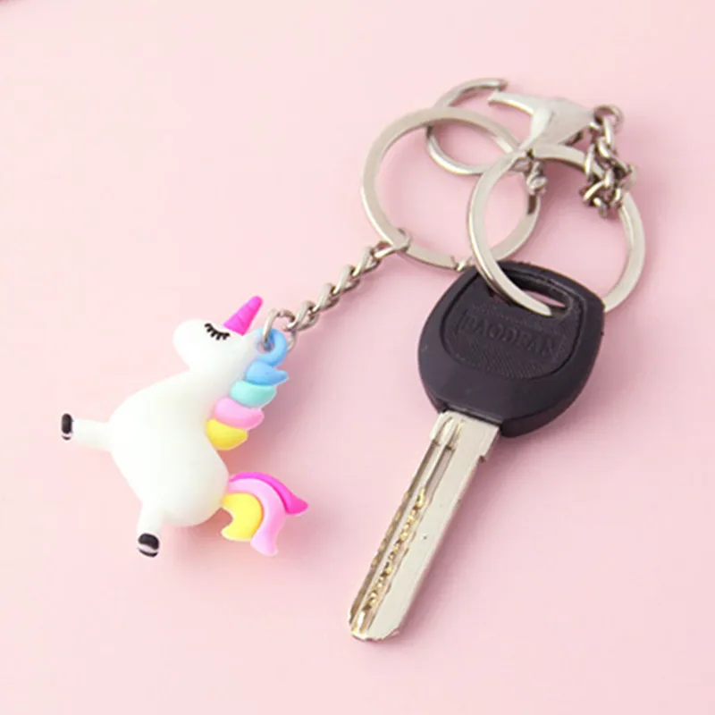 2 шт. резиновые вечерние брелки с радужным единорогом для детского дня рождения