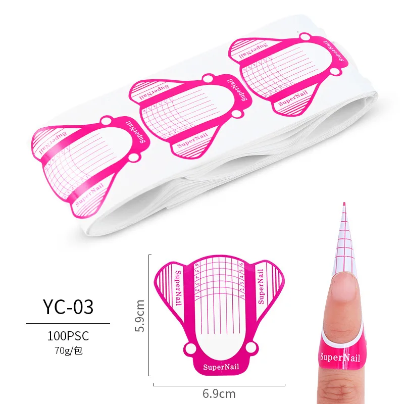 Самоклеящиеся наклейки для наращивания ногтей во французском стиле 100 шт. |