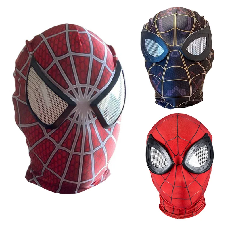 

Peter Parker No way Home Raimi Superhero Cosplay Spider Mask into the Verse Miles Morales Adult Halloween Costume Accessory