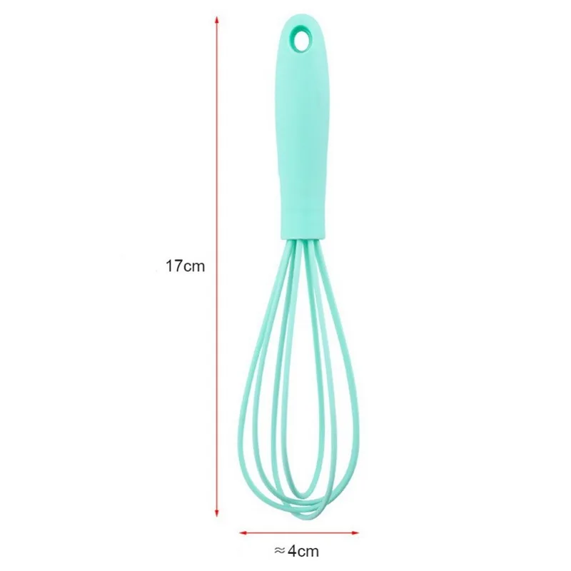 

Kitchen Silicone Whisk Non-Slip Easy to Clean Egg Beater Milk Frother Kitchen Utensil 17x4x4cm Kitchen Silicone Egg Beater Tool