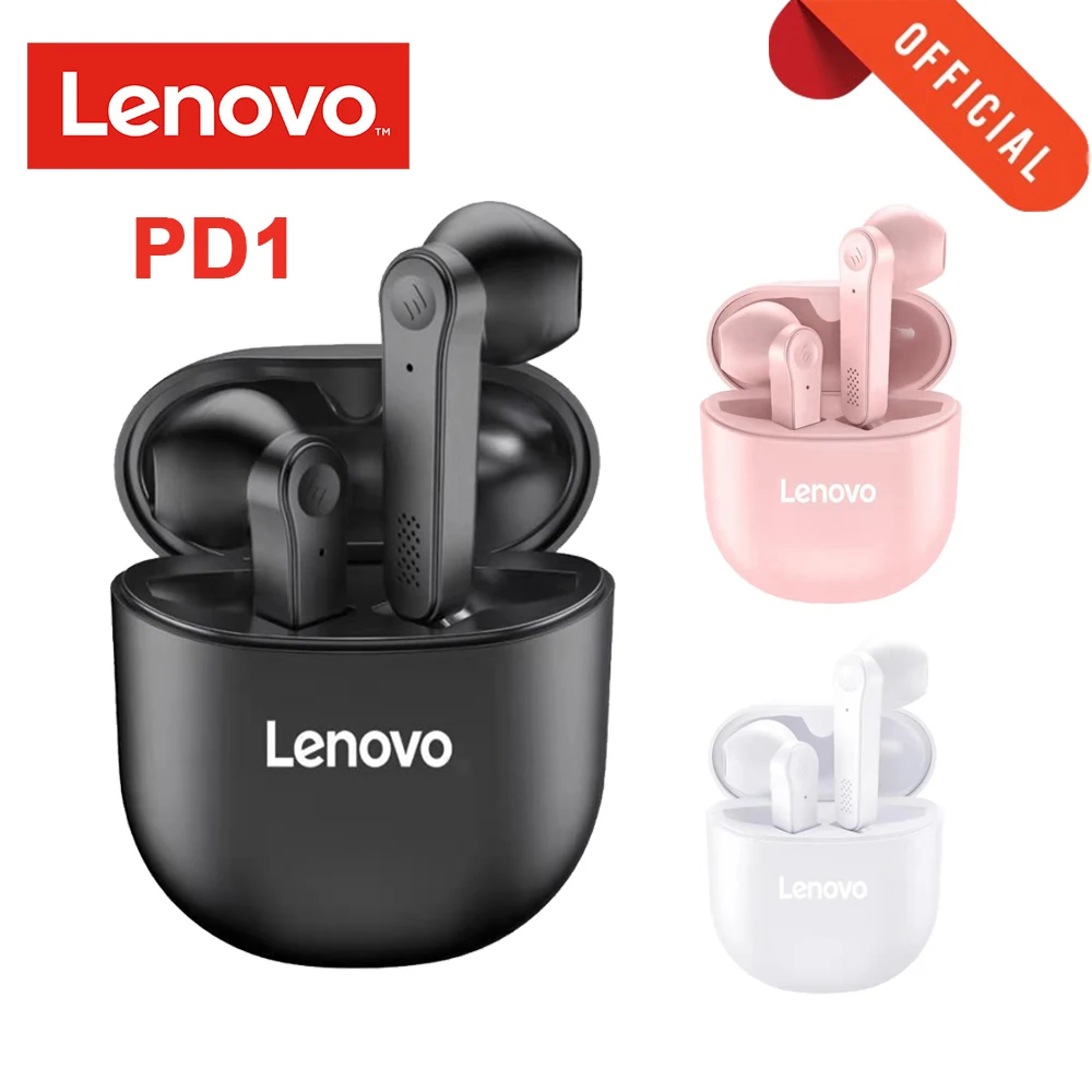 

Lenovo PD1 TWS Earphones BT 5.0 Headphones True Wireless Earbuds with Touch Control Semi-in-Ear Binaural Type-C with MIC