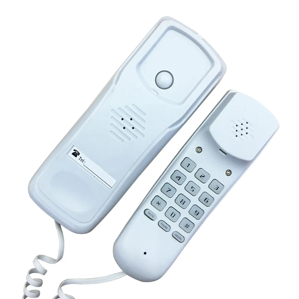 

Wall Mount Home Phone Landline Front Desk Wired Desktops Office Fixed Telephones Portable With Handle Corded Multifunction