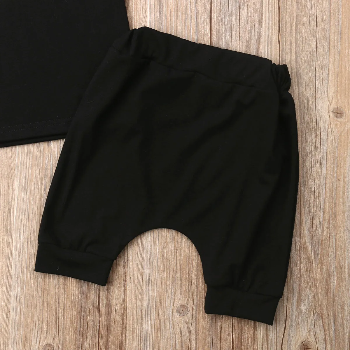 Newborn Baby Boys Clothes Set Letter Print Hoodie Sleeveless Black Sweatshirt Pants Outfits Baby Boy Summer Clothing Set