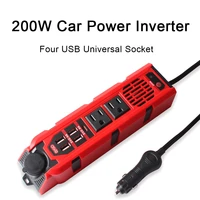 new 200w car power inverter converter auto charger converter 12v 220v and ac 110v adapter modified sine wave us socket 4 usb