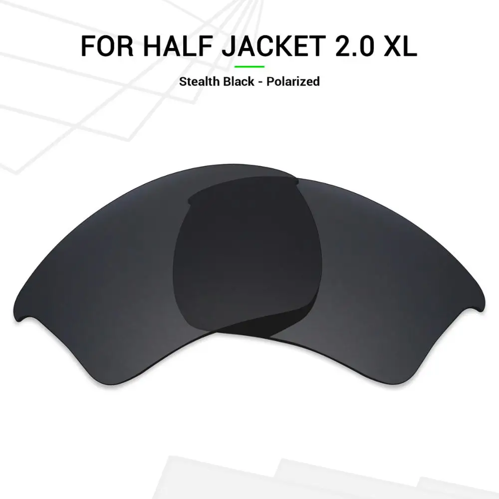 

Mryok POLARIZED Replacement Lenses for Oakley Half Jacket 2.0 XL Sunglasses Stealth Black