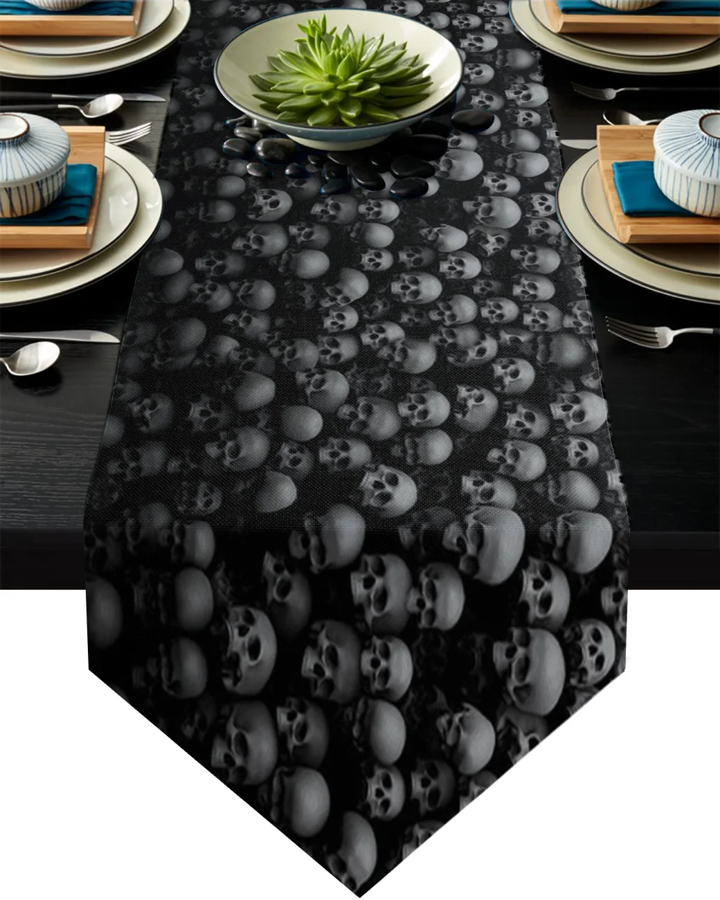 Настенная настольная дорожка с черепом ужасная свадебное украшение для стола