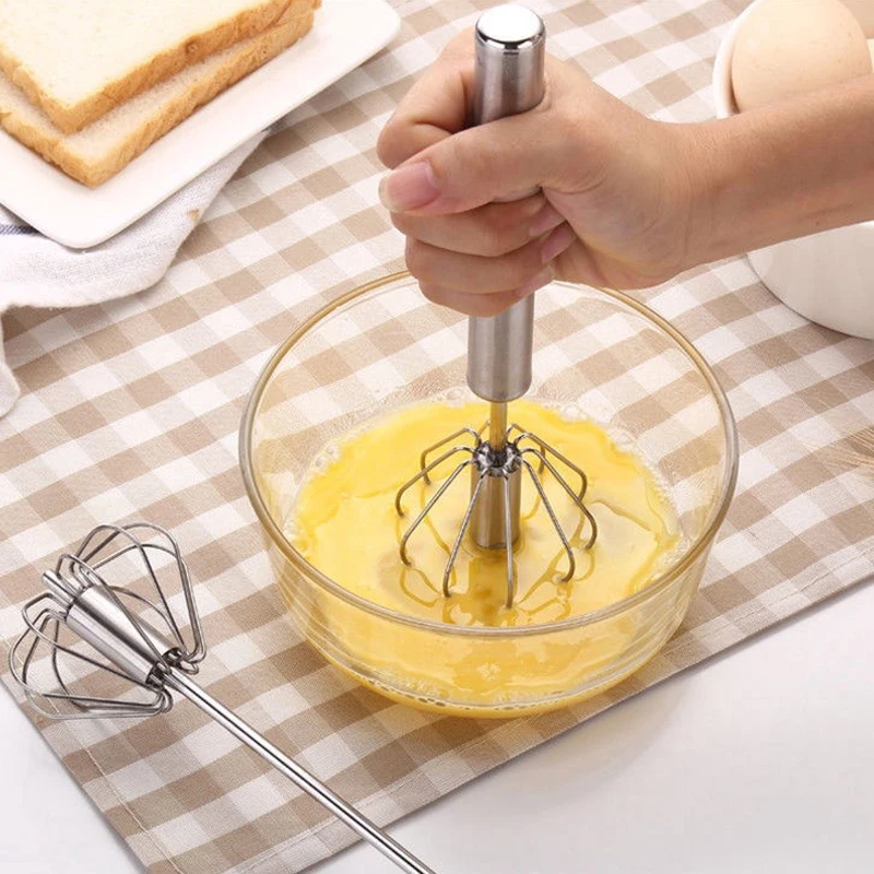 

NEW Egg Beater Semi-automatic Mixer Cooking Stainless Steel Whisk for Cooking Cream Stirring Kitchen Tools Baking Accessories
