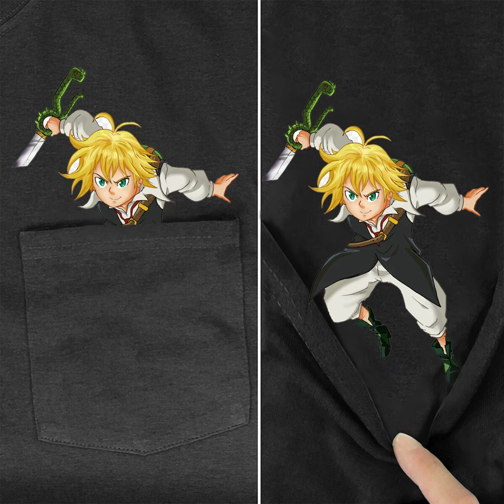 

Мужская хлопковая футболка с коротким рукавом и нагрудным карманом