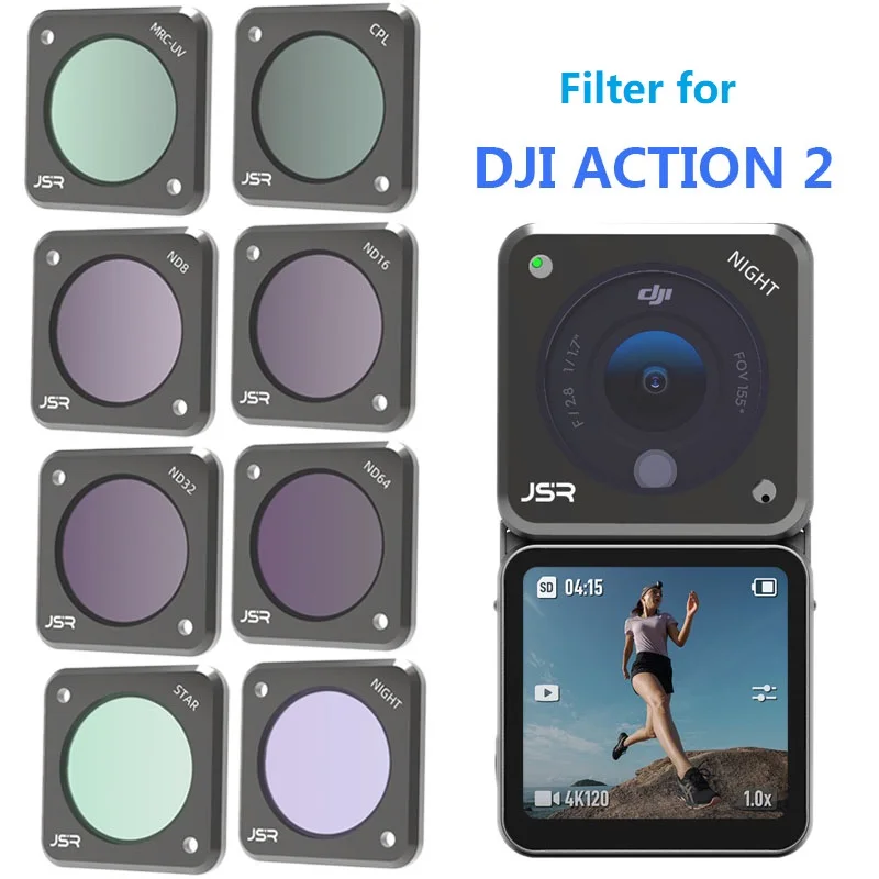 

Filter For DJI Action 2 Camera CPL UV ND SART NDPL NIGHT Filters Aluminium Optical Glass Lens for DJI OSMO Action 2 Accessories